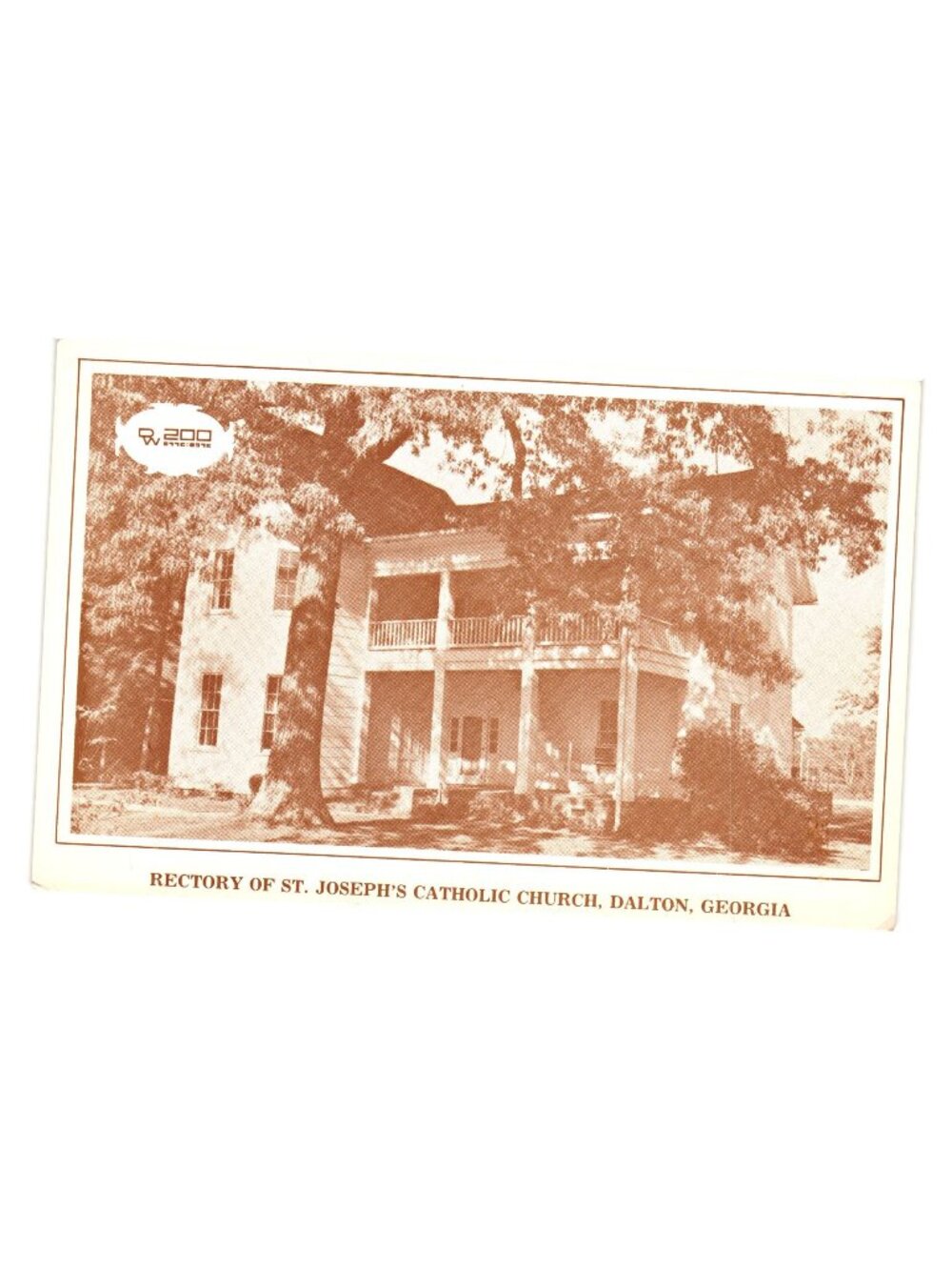 Rectory Of St Josephs Catholic Church Dalton Georgia Bicentennial Postcard 1976
